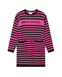 Robe tricotée en coton - Rose Fuchsia