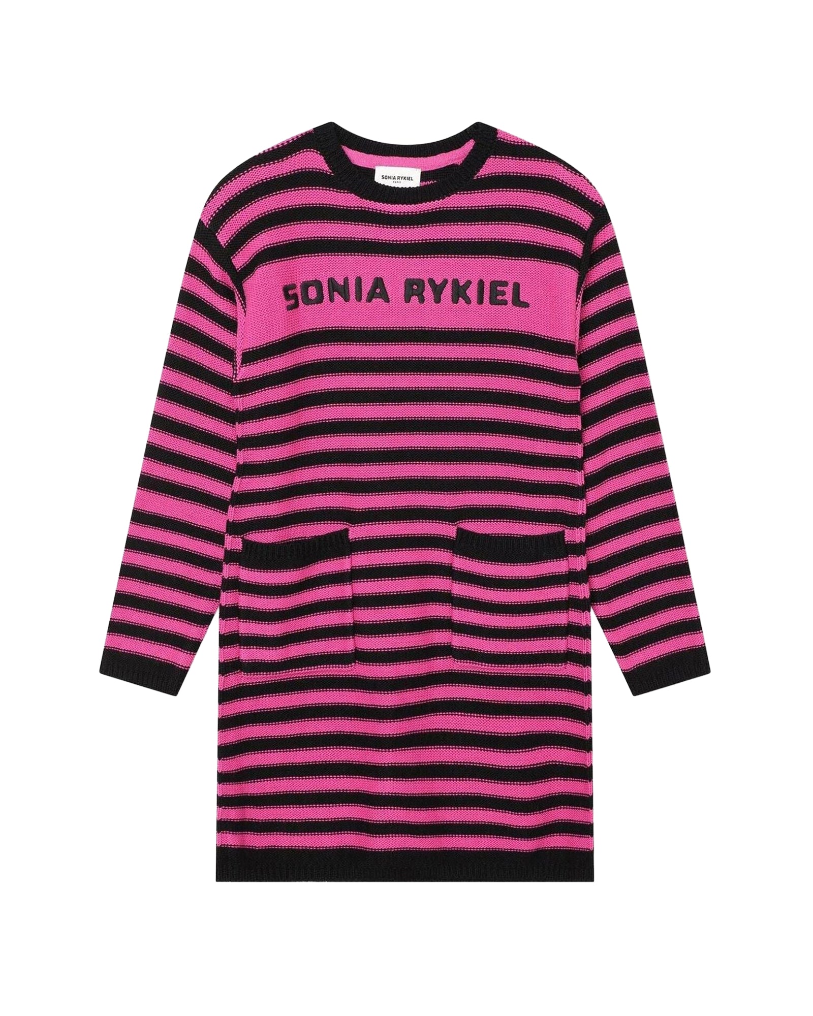 Robe tricotée en coton - Rose Fuchsia
