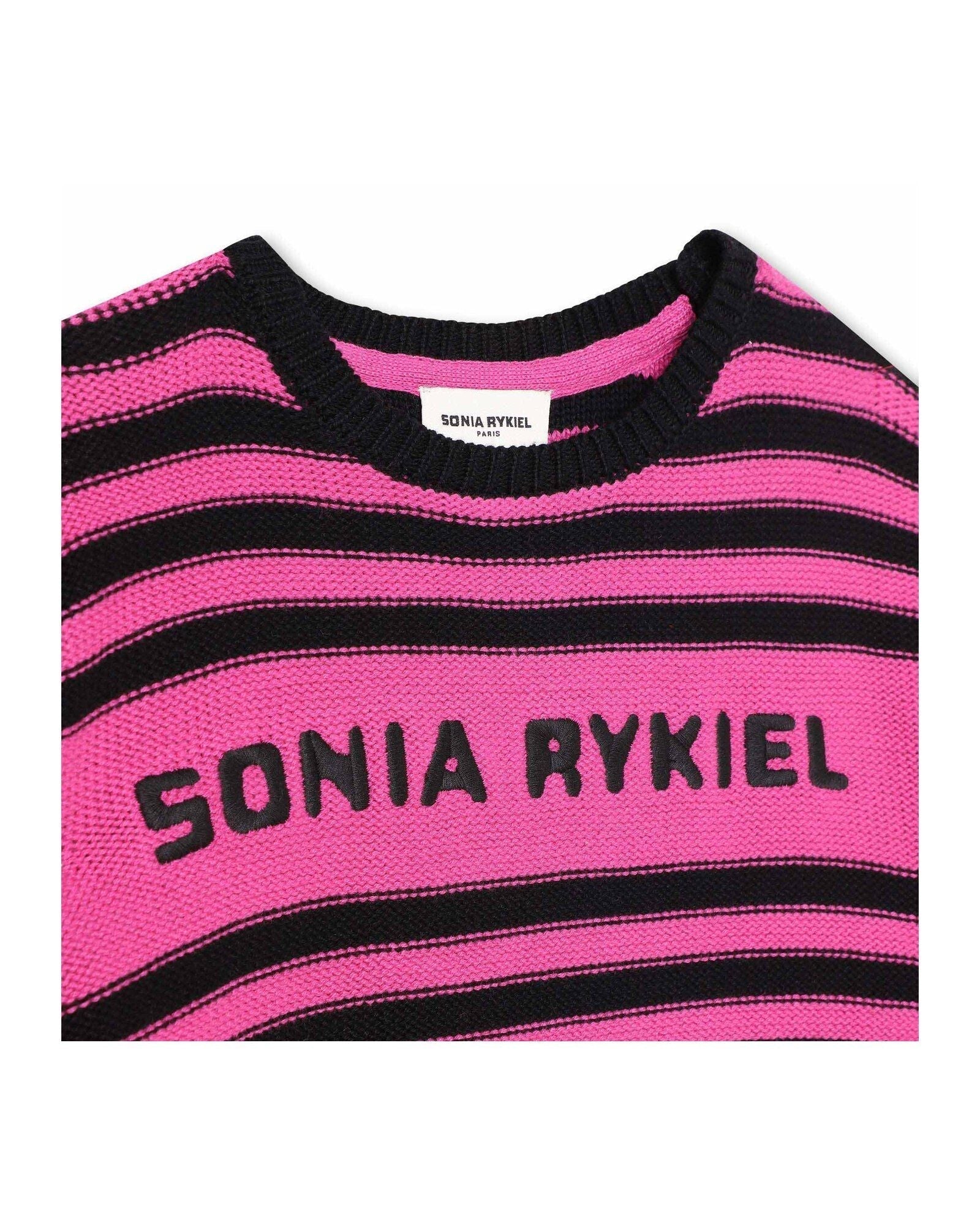 Robe tricotée en coton - Rose Fuchsia