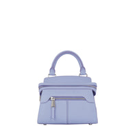 Mini sac zippé Ines en cuir - Lavande