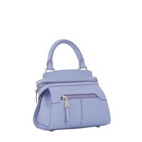 Mini sac zippé Ines en cuir - Lavande