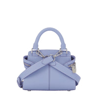 Mini sac zippé Ines en cuir - Lavande