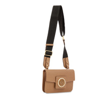 Mini sac porté-croisé nomade Roxane en cuir lisse - Granit & Doré