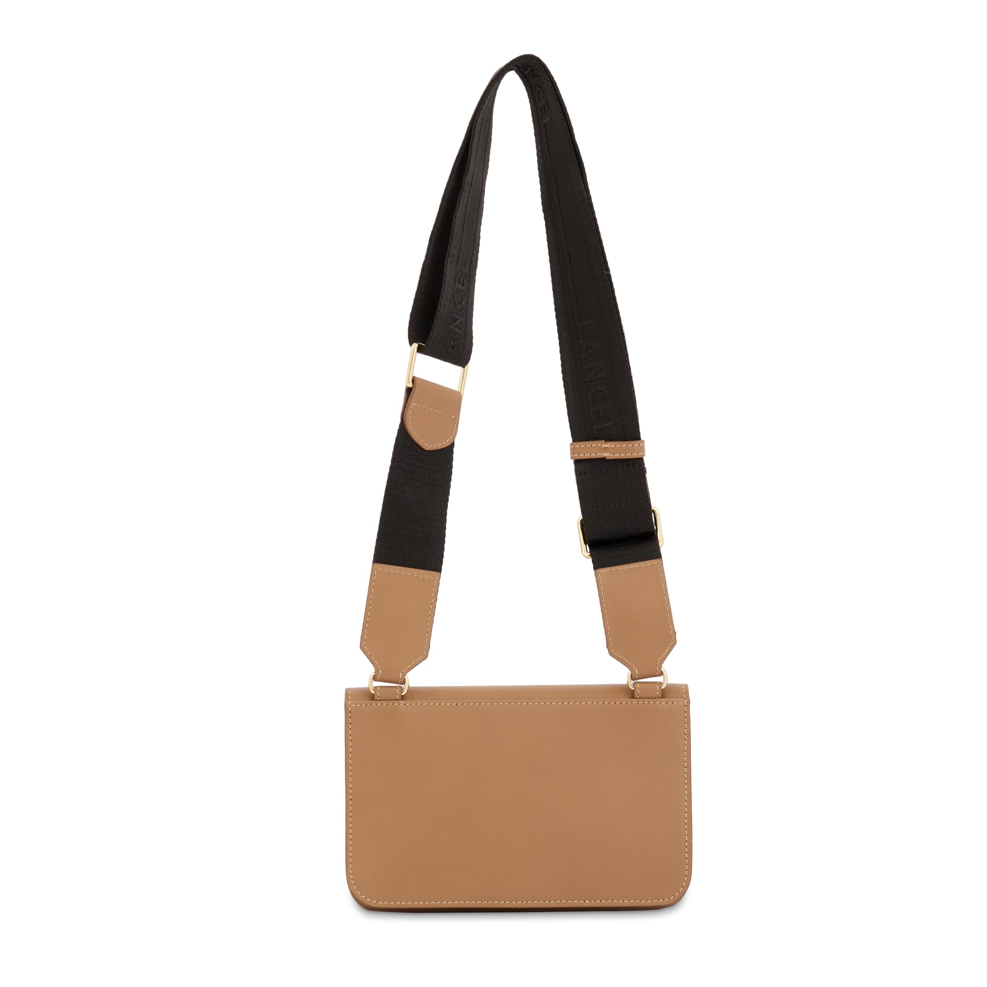 Mini sac porté-croisé nomade Roxane en cuir lisse - Granit & Doré