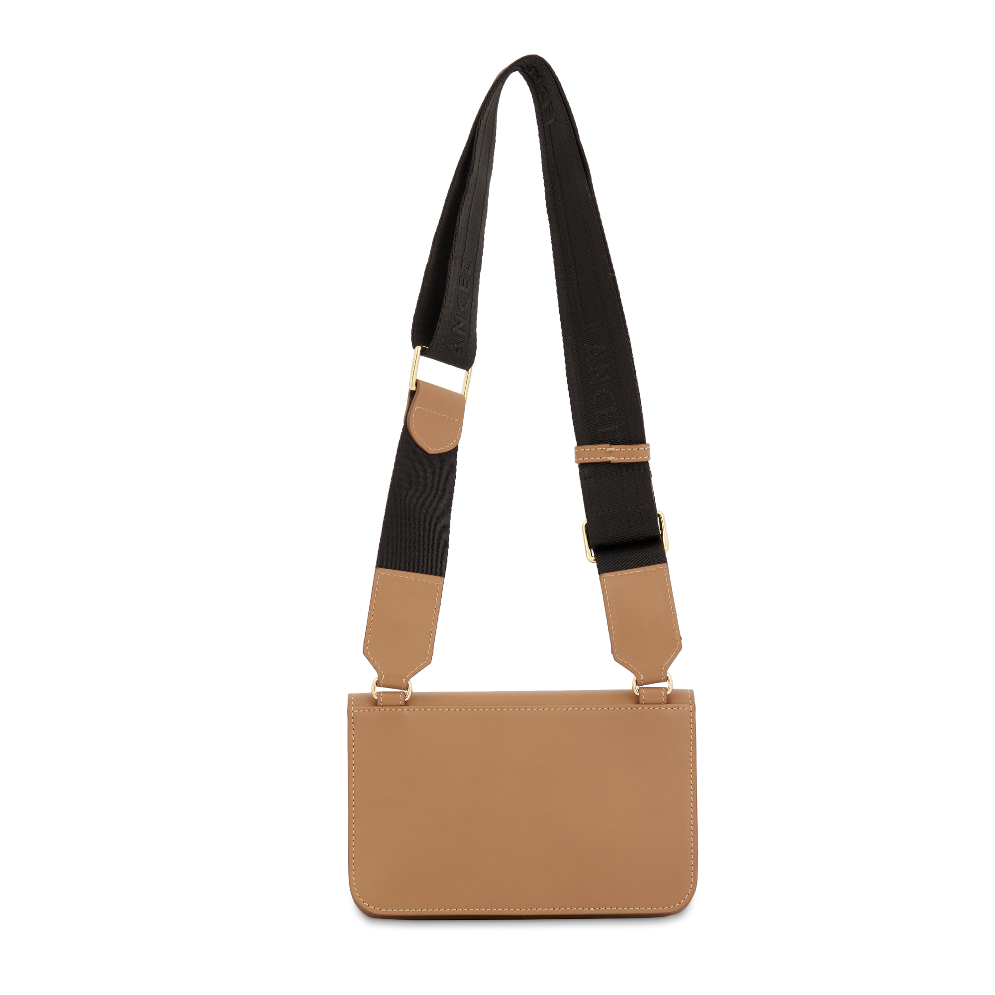 Mini sac porté-croisé nomade Roxane en cuir lisse - Granit & Doré