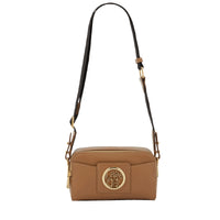 Sac caméra Roxane en cuir lisse - Granit & Doré
