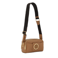 Sac caméra Roxane en cuir lisse - Granit & Doré