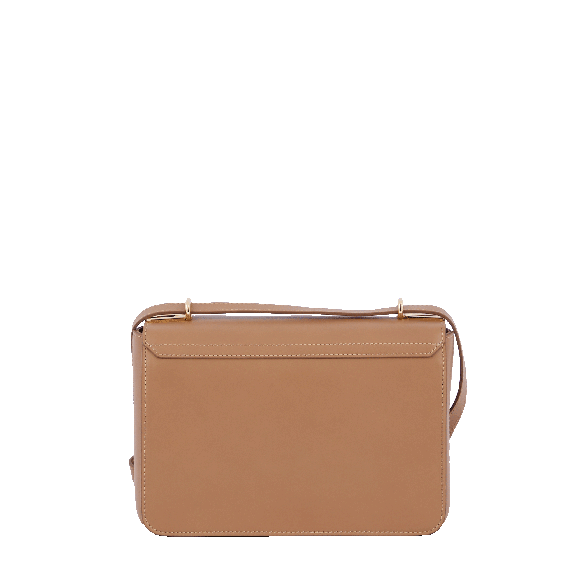 Sac rabat Roxane S en cuir lisse - Granit & Doré