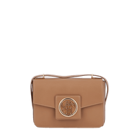 Sac rabat Roxane S en cuir lisse - Granit & Doré