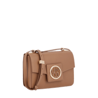 Sac rabat Roxane S en cuir lisse - Granit & Doré