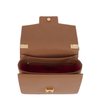 Sac rabat Roxane M en cuir lisse - Granit & Doré