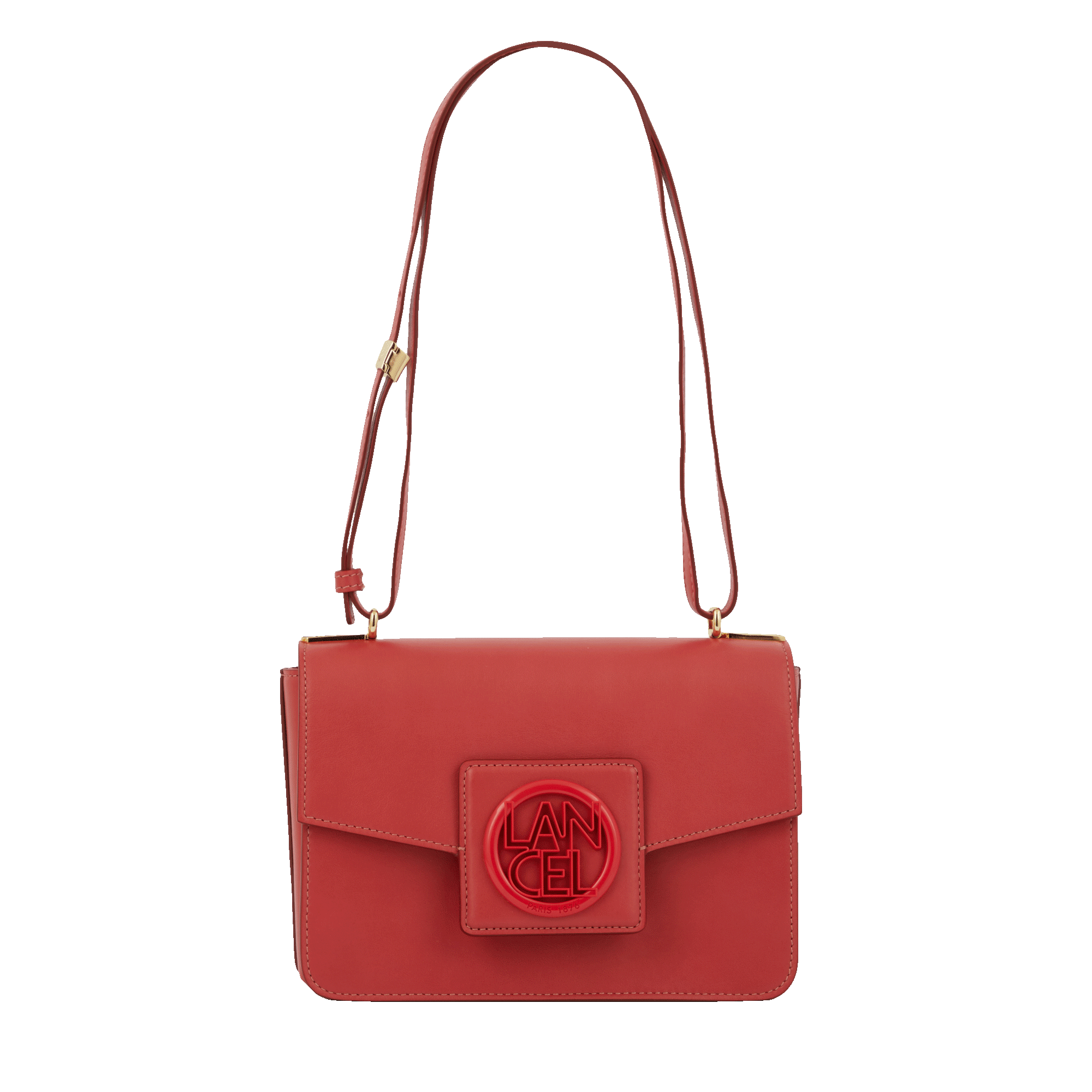 Sac rabat Roxane M en cuir lisse - Pommette