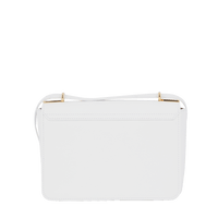 Sac rabat Roxane M en cuir lisse - Blanc Optique