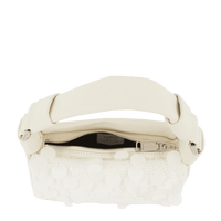 Mini sac polochon Nuage en cuir lisse - Neige