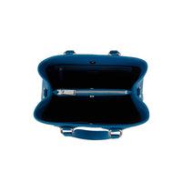 Sac zippé S Neo Izy en cuir - Cobalt