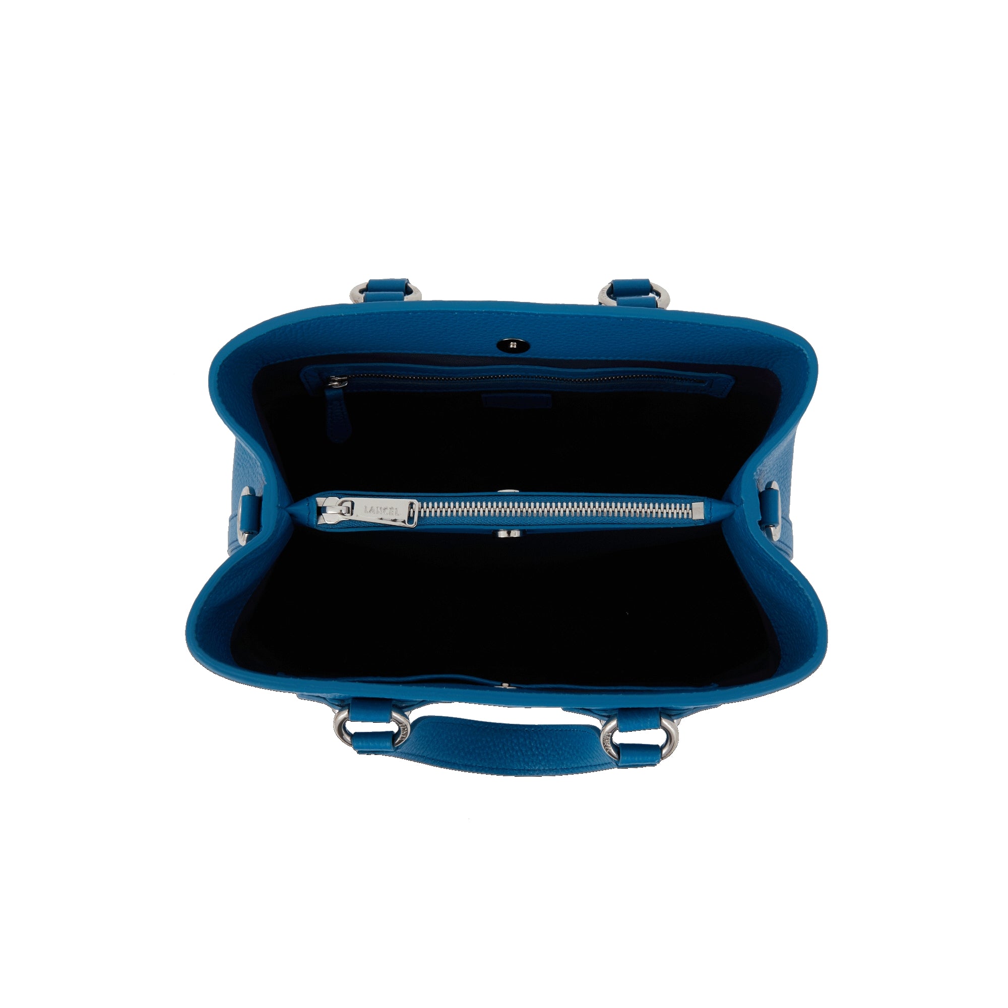 Sac zippé S Neo Izy en cuir - Cobalt