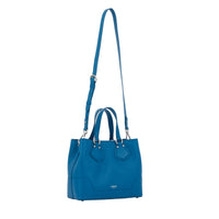Sac zippé S Neo Izy en cuir - Cobalt