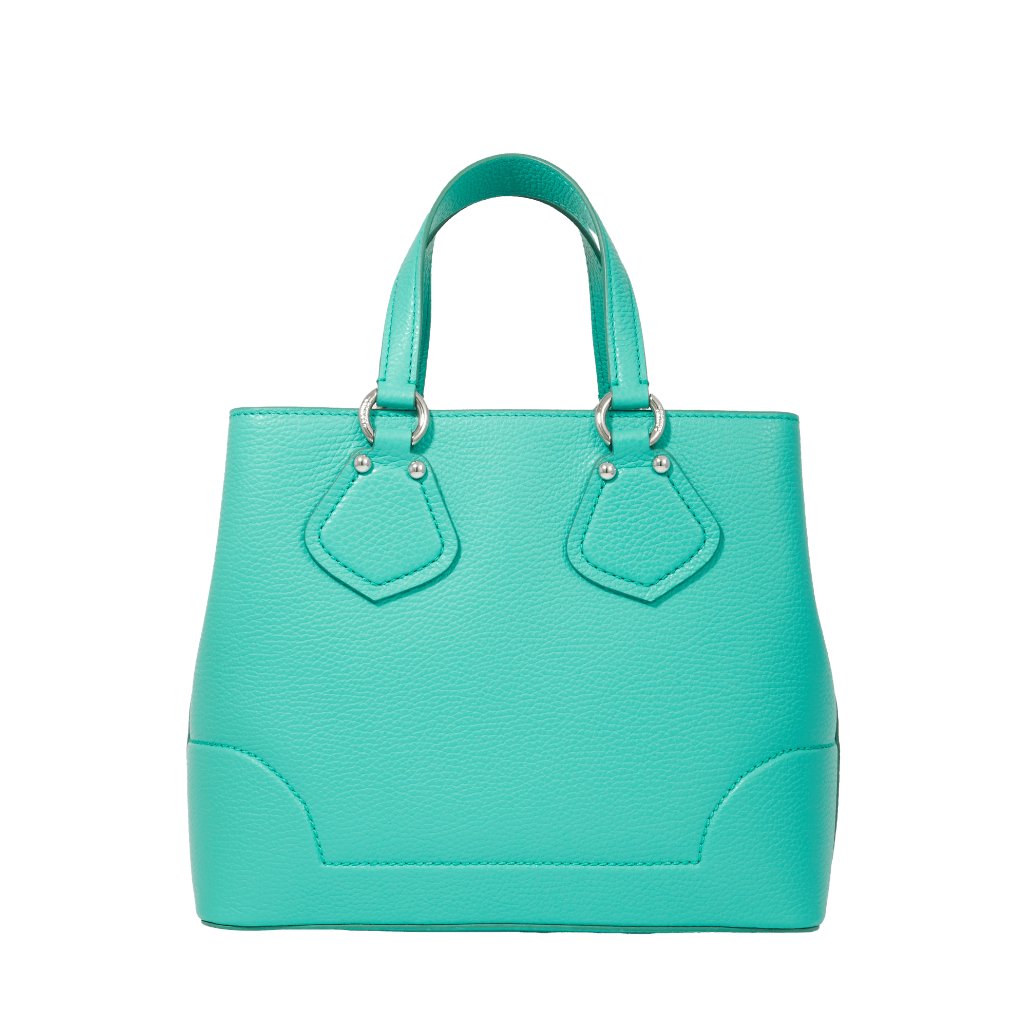 Sac carryall zippé Néo Izy S en cuir lisse - Émeraude