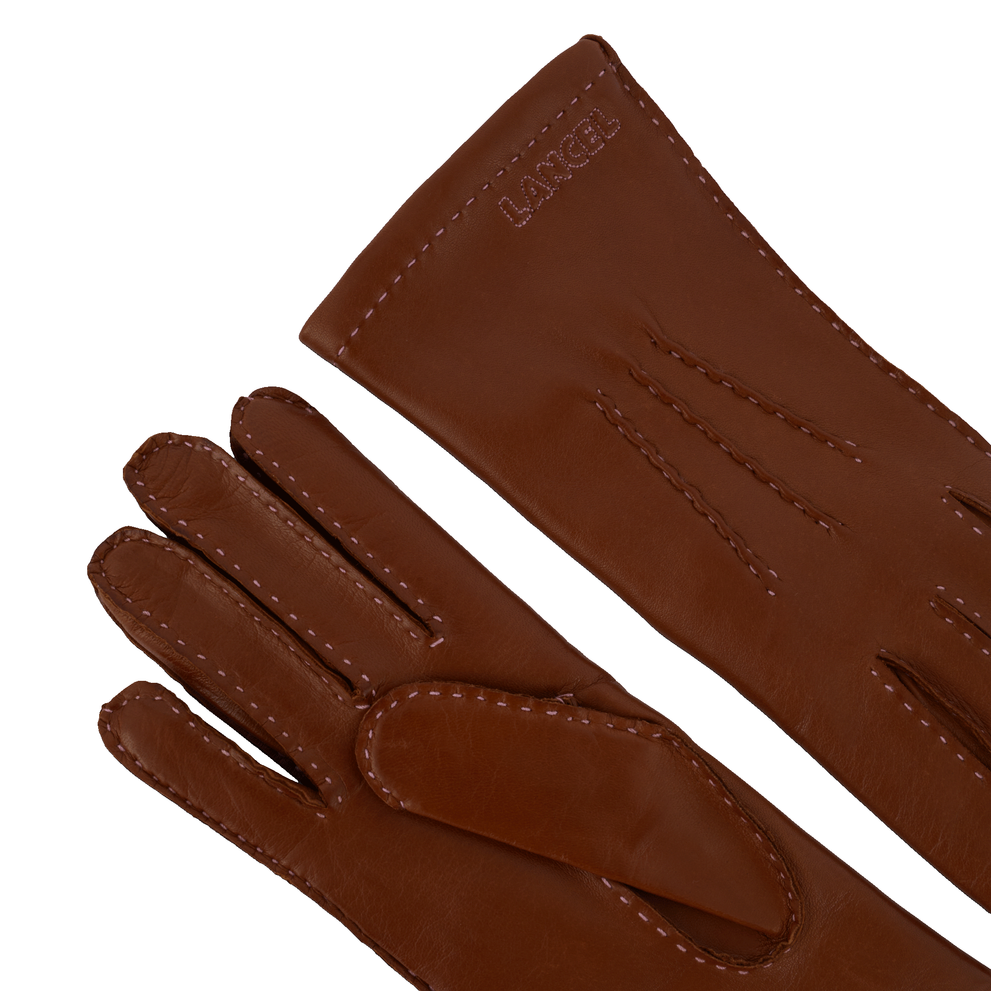 Gants surpiqués en cuir lisse - Cuir