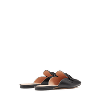 Mules en cuir grainé - Noir