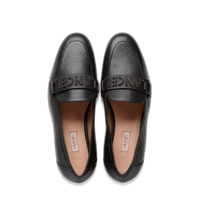 Mocassins en cuir grainé - Noir