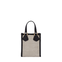 Lancel Tote vertical canvas tote bag with zip - Natural & Black
