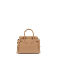 Sac carryall zippé S Rodéo en cuir lisse - Granit