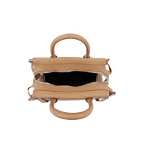 Sac carryall zippé S Rodéo en cuir lisse - Granit