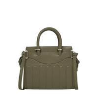 Sac carryall zippé Rodéo S en cuir lisse - Kaki foncéoncé