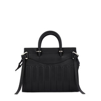 Sac Rodéo carryall à zip en cuir lisse - Noir