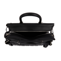 Sac Rodéo carryall à zip en cuir lisse - Noir