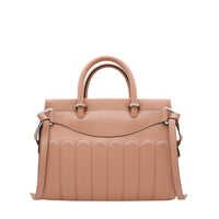 Sac Rodéo carryall à zip en cuir lisse - Nude
