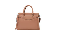 Sac Rodéo carryall à zip en cuir lisse - Nude