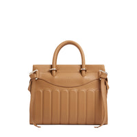 Sac Rodéo carryall à zip en cuir lisse - Granit