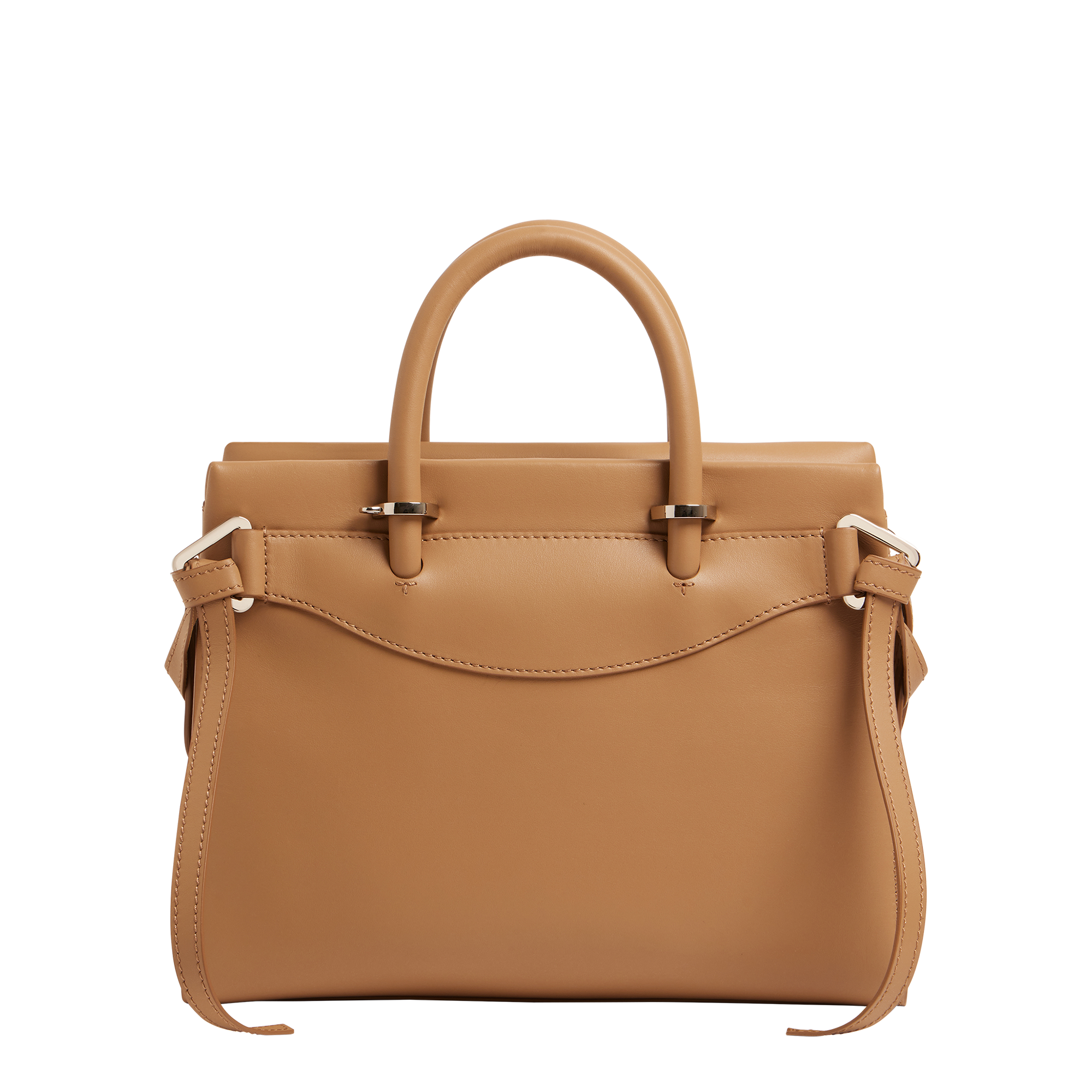Sac Rodéo carryall à zip en cuir lisse - Granit