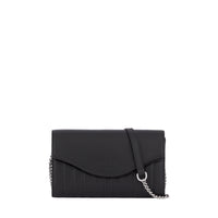 Portefeuille chaîne Rodéo en cuir lisse - Noir