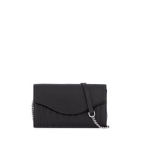 Portefeuille chaîne Rodéo en cuir lisse - Noir