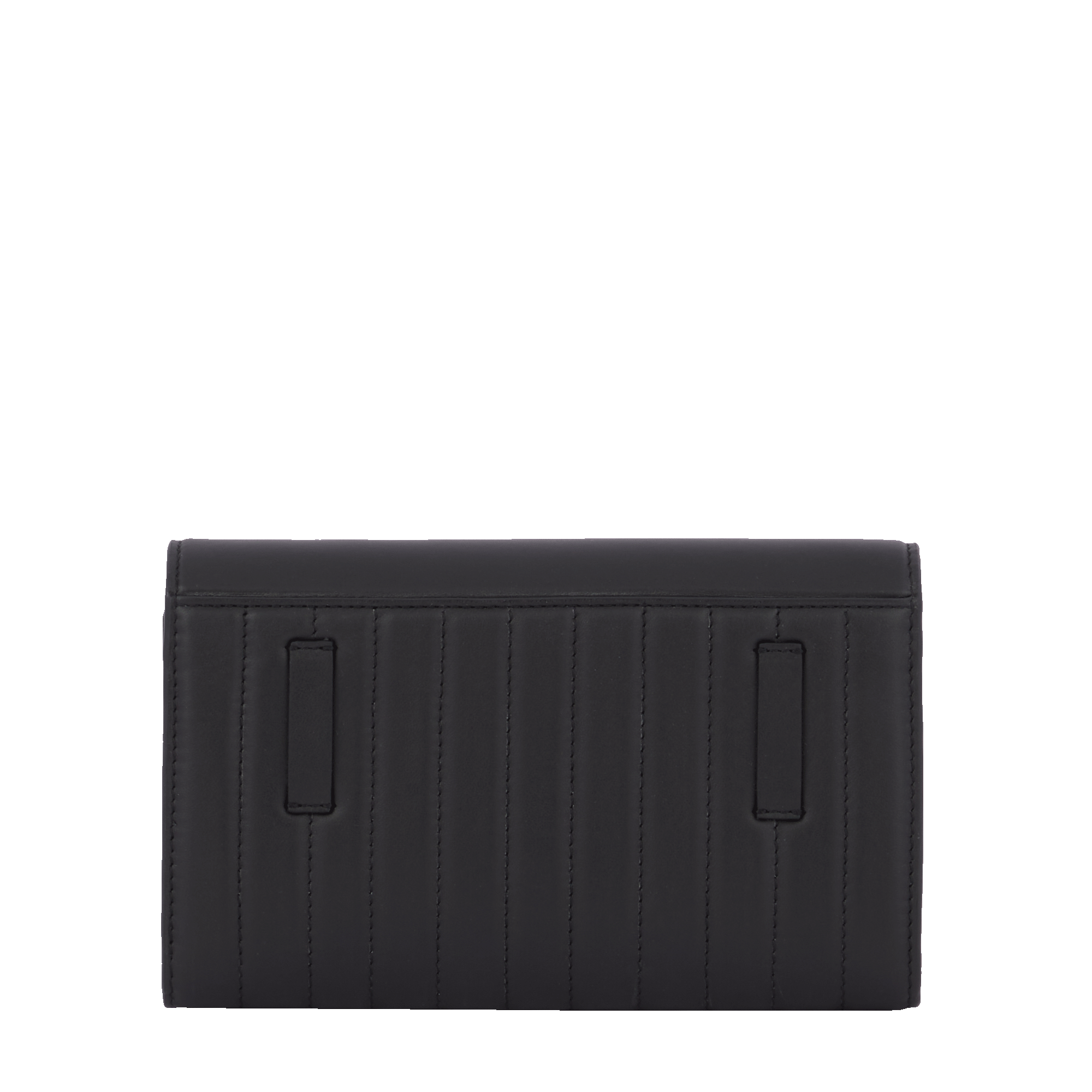Portefeuille chaîne Rodéo en cuir lisse - Noir