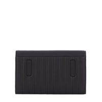 Portefeuille chaîne Rodéo en cuir lisse - Noir