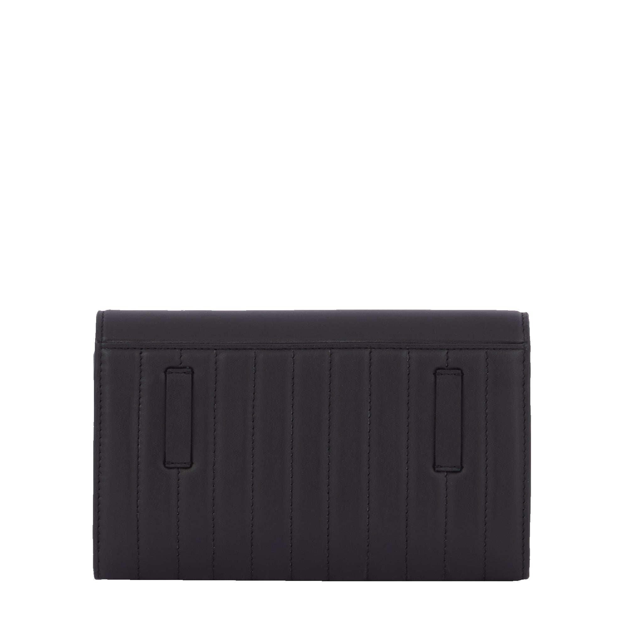Portefeuille chaîne Rodéo en cuir lisse - Noir