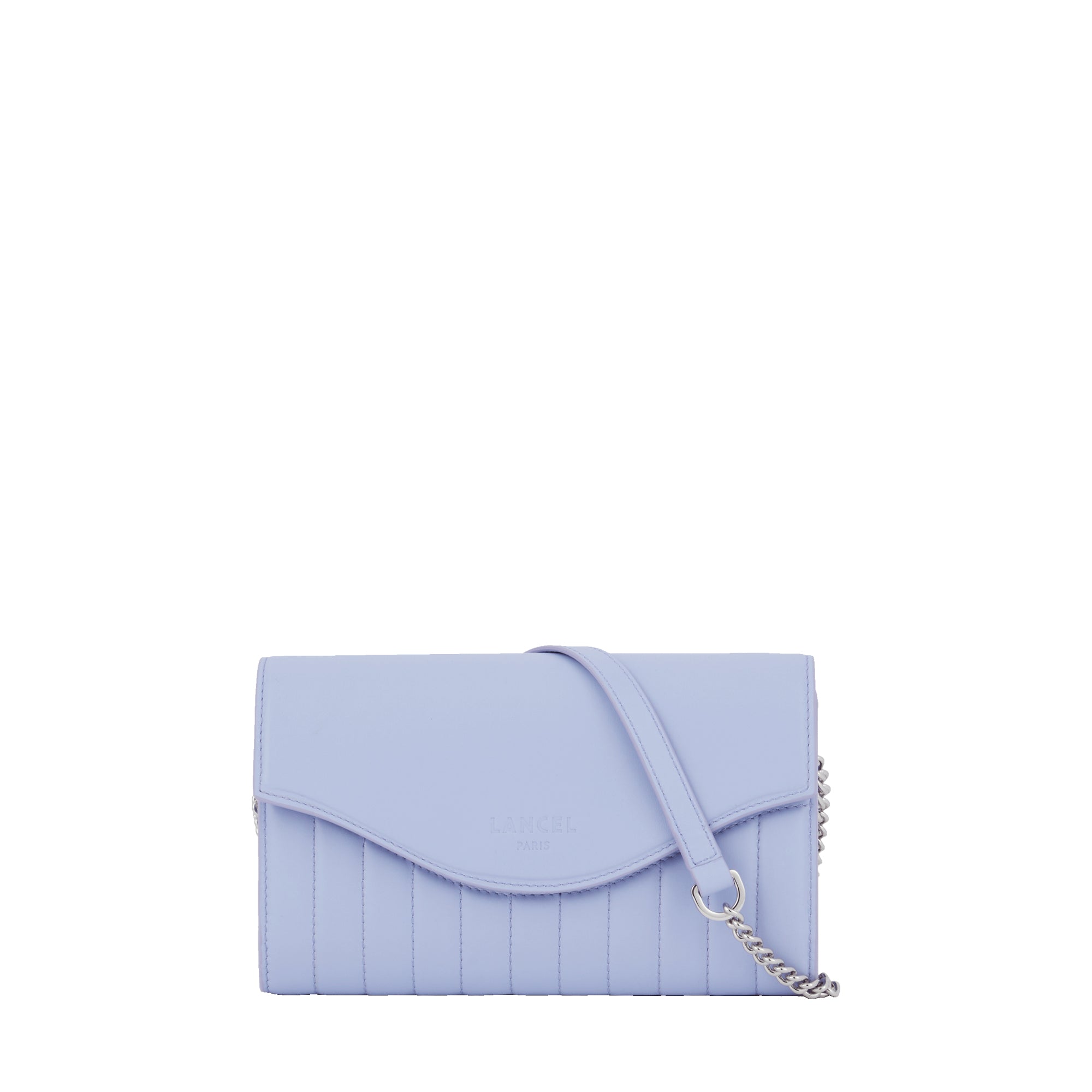 Portefeuille chaîne Rodéo en cuir lisse - Lavande