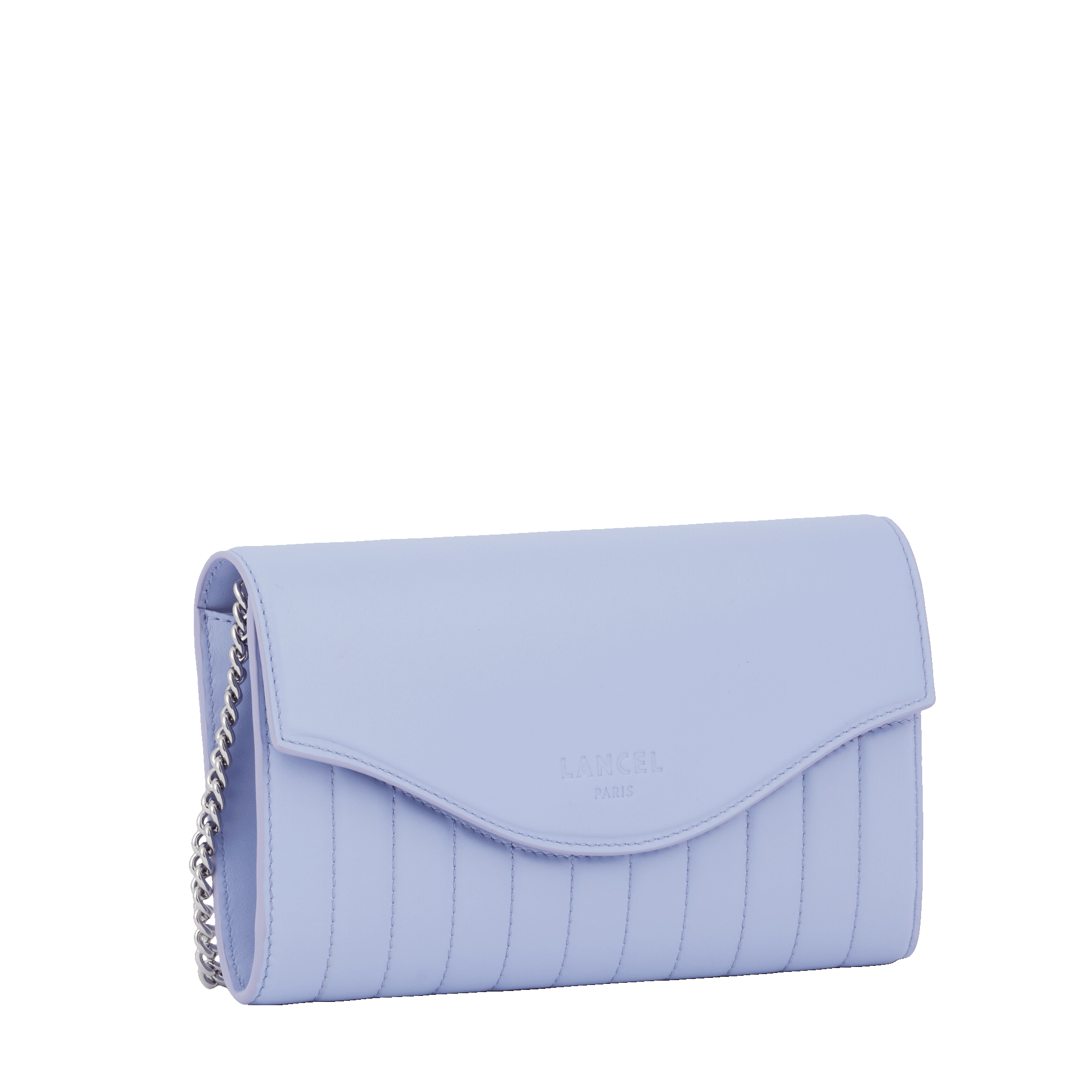 Portefeuille chaîne Rodéo en cuir lisse - Lavande