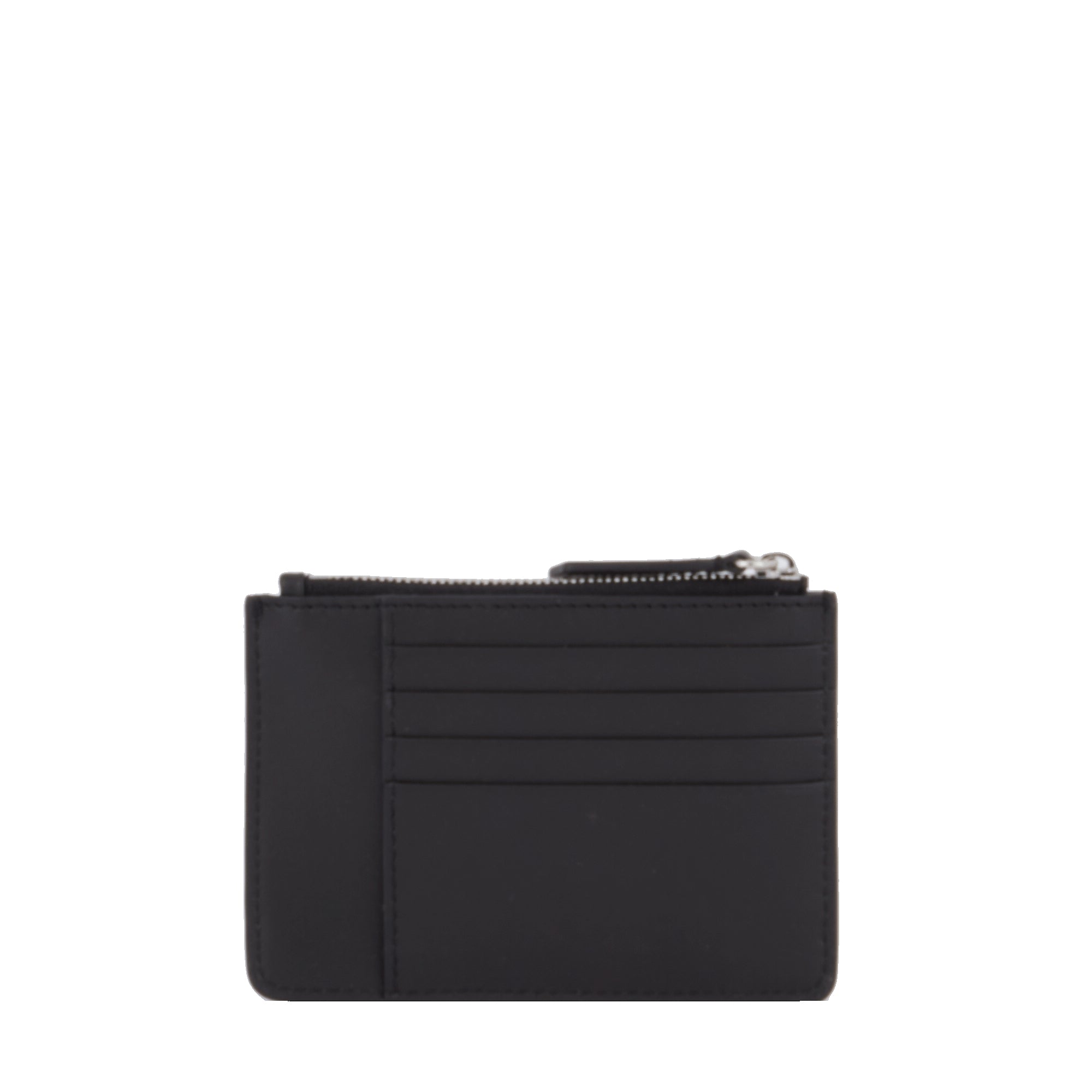 Porte-cartes zippé L Rodeo en cuir - Noir