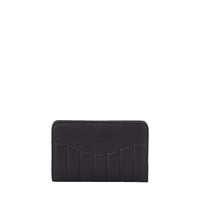 Portefeuille rectangulaire zippé Rodeo en cuir - Noir