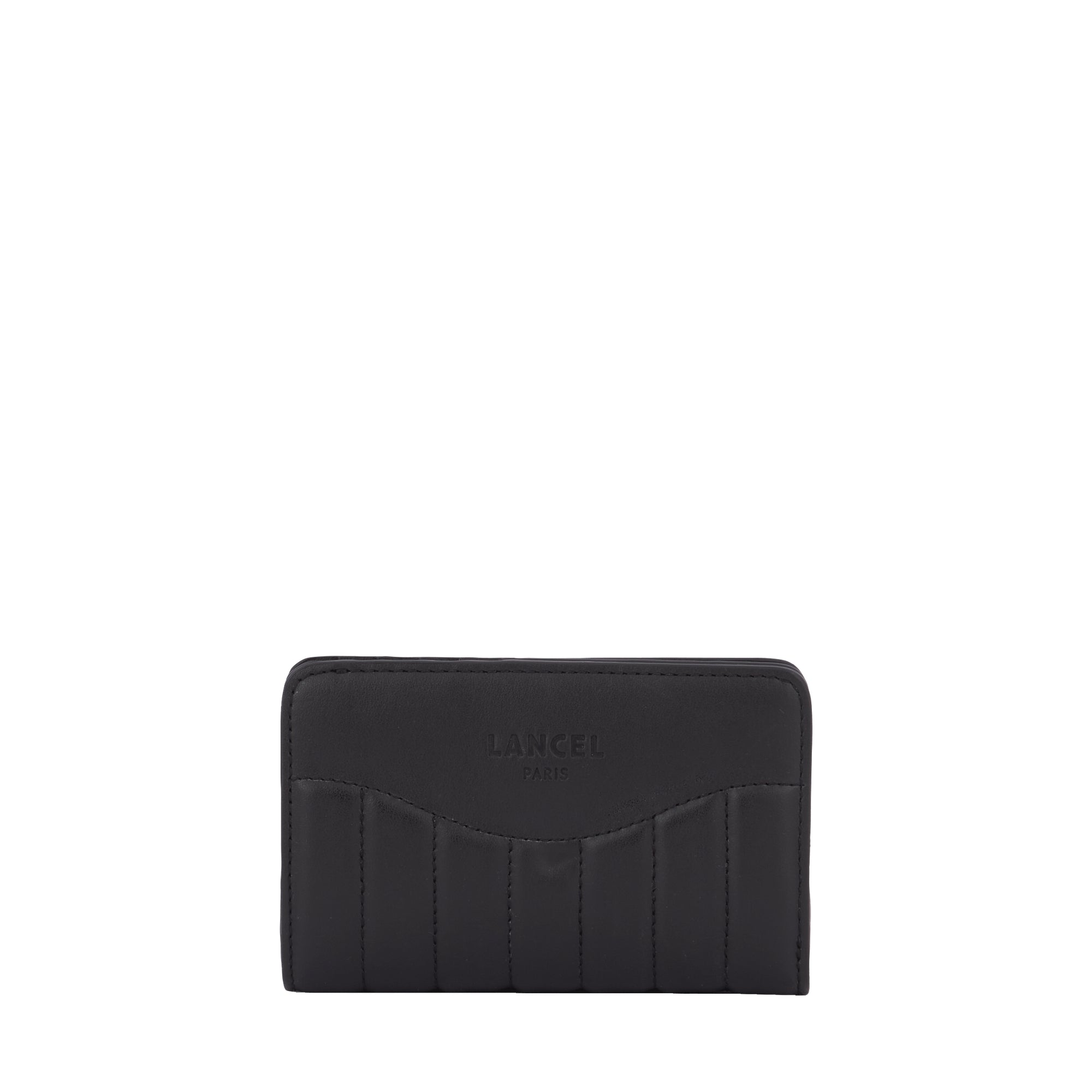 Portefeuille rectangulaire zippé Rodeo en cuir - Noir
