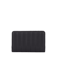 Portefeuille rectangulaire zippé Rodeo en cuir - Noir