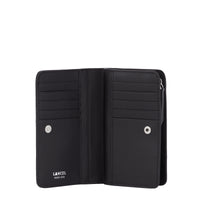 Portefeuille rectangulaire zippé Rodeo en cuir - Noir