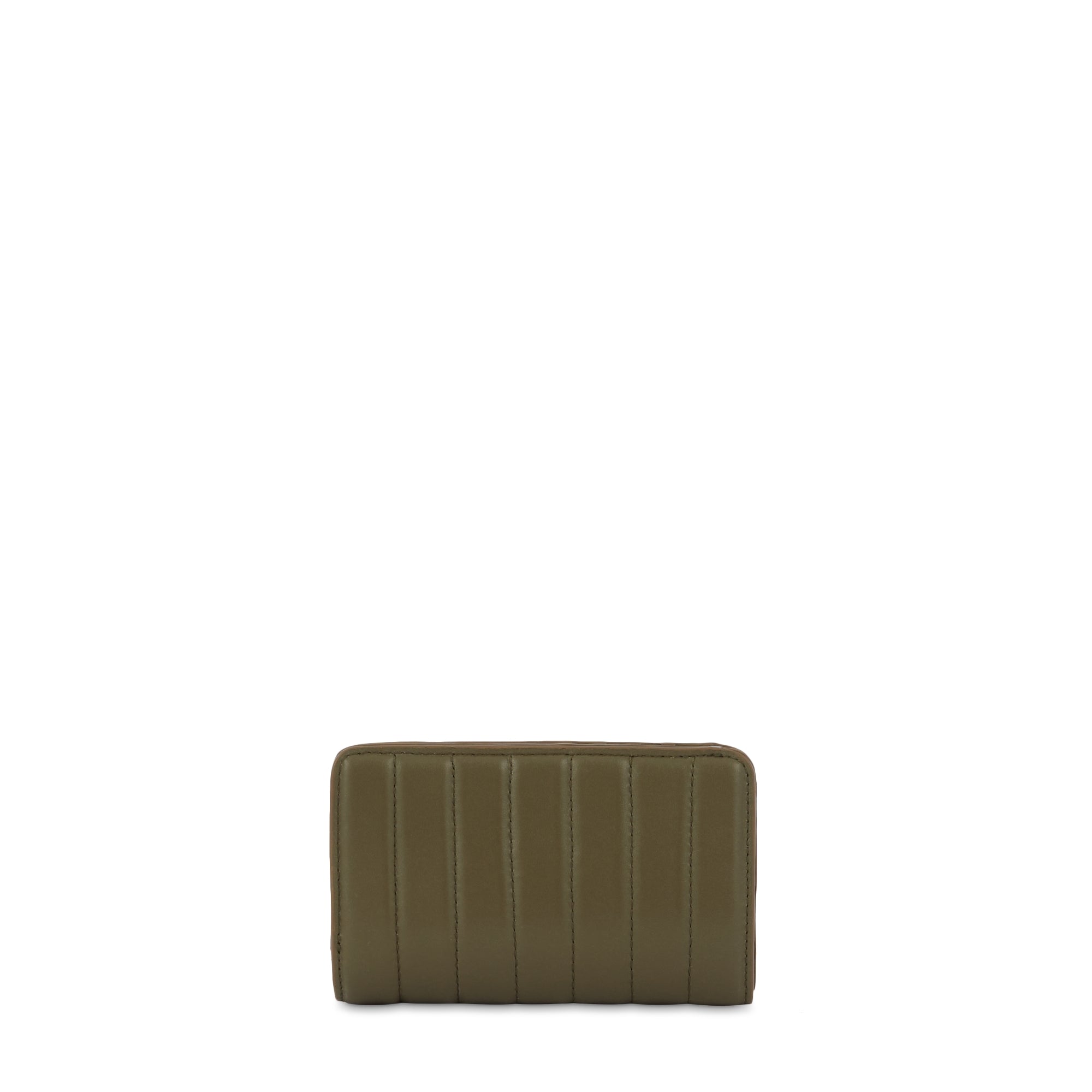 Portefeuille rectangulaire zippé Rodeo en cuir - Kaki foncé