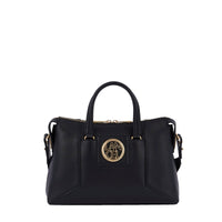 S Roxane zipped leather carryall bag - Black & Gold