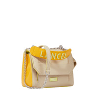Sac rabat S Ninon en cuir grainé - Multicolore Dune